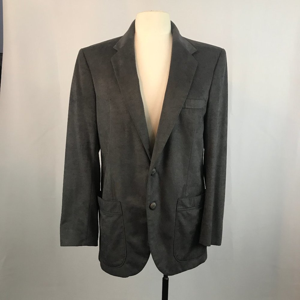 Mens Microsuede‎ Charcoal brown Jacket 38R Farah